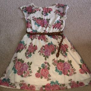 American rag floral lace overlay dress